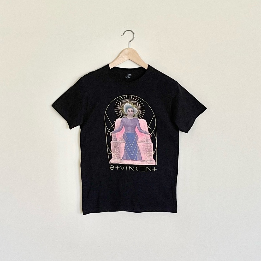 St. Vincent 2014 Tour Album Cover Graphic Black Concert T Shirt Adult size Small